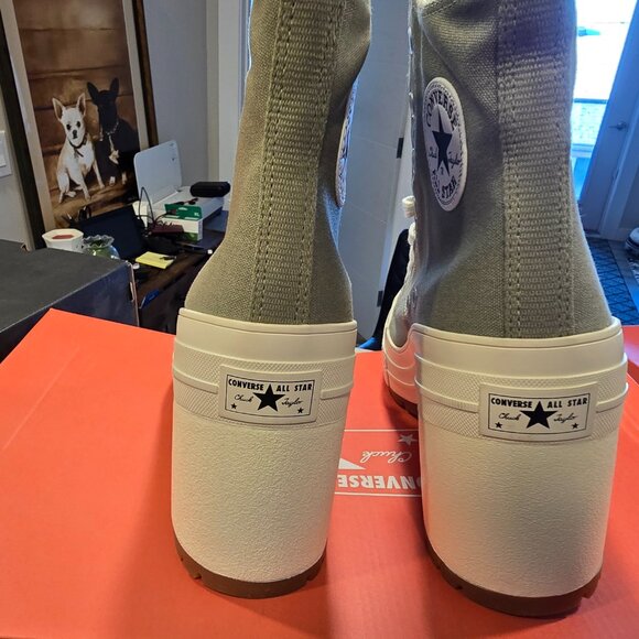 Chuck Taylor 70 De Luxe Heel High Top Shoes A11899C Women's Size 10 Olive Green - Picture 7 of 13